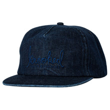Load image into Gallery viewer, Krooked - Skript 5-Panel Denim Snapback
